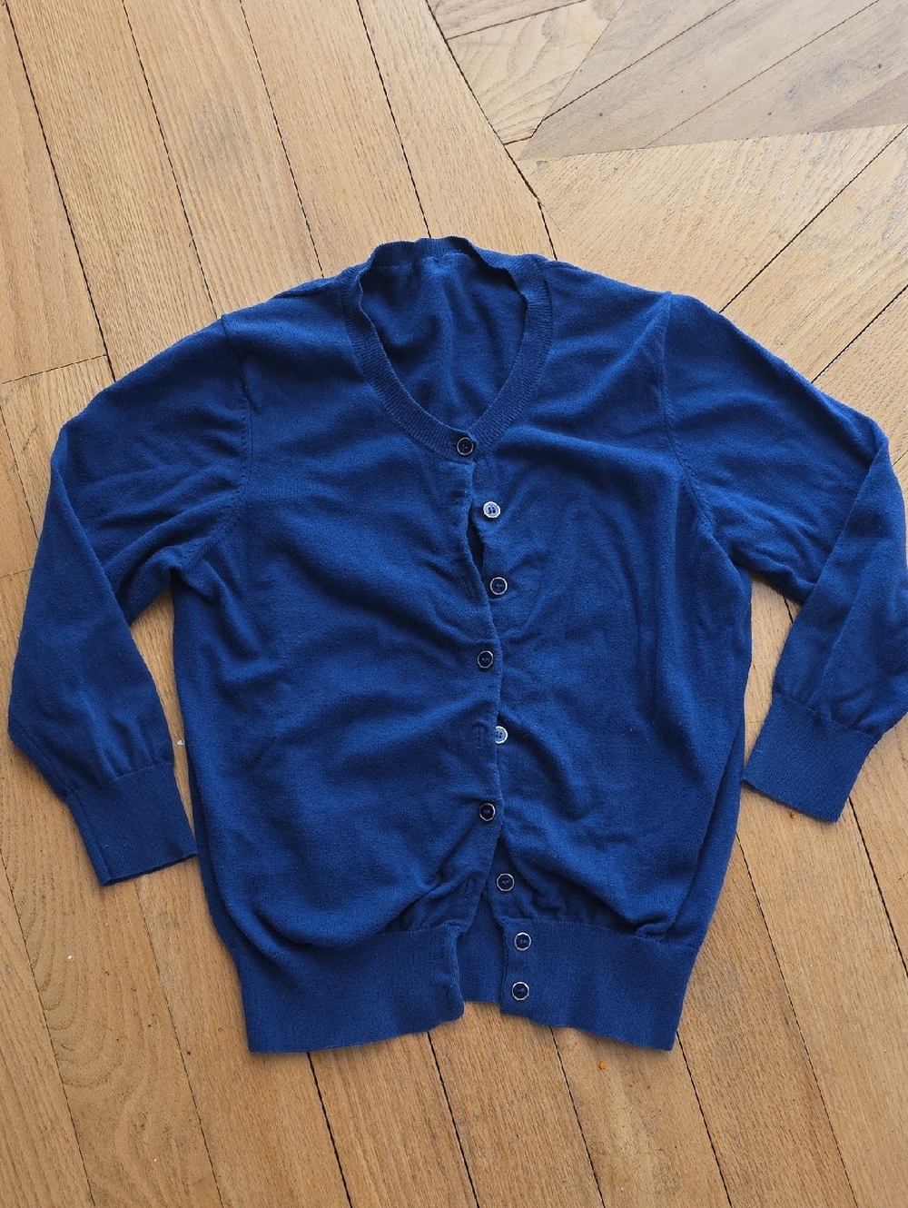 100% Cotton Classic Blue Cardigan